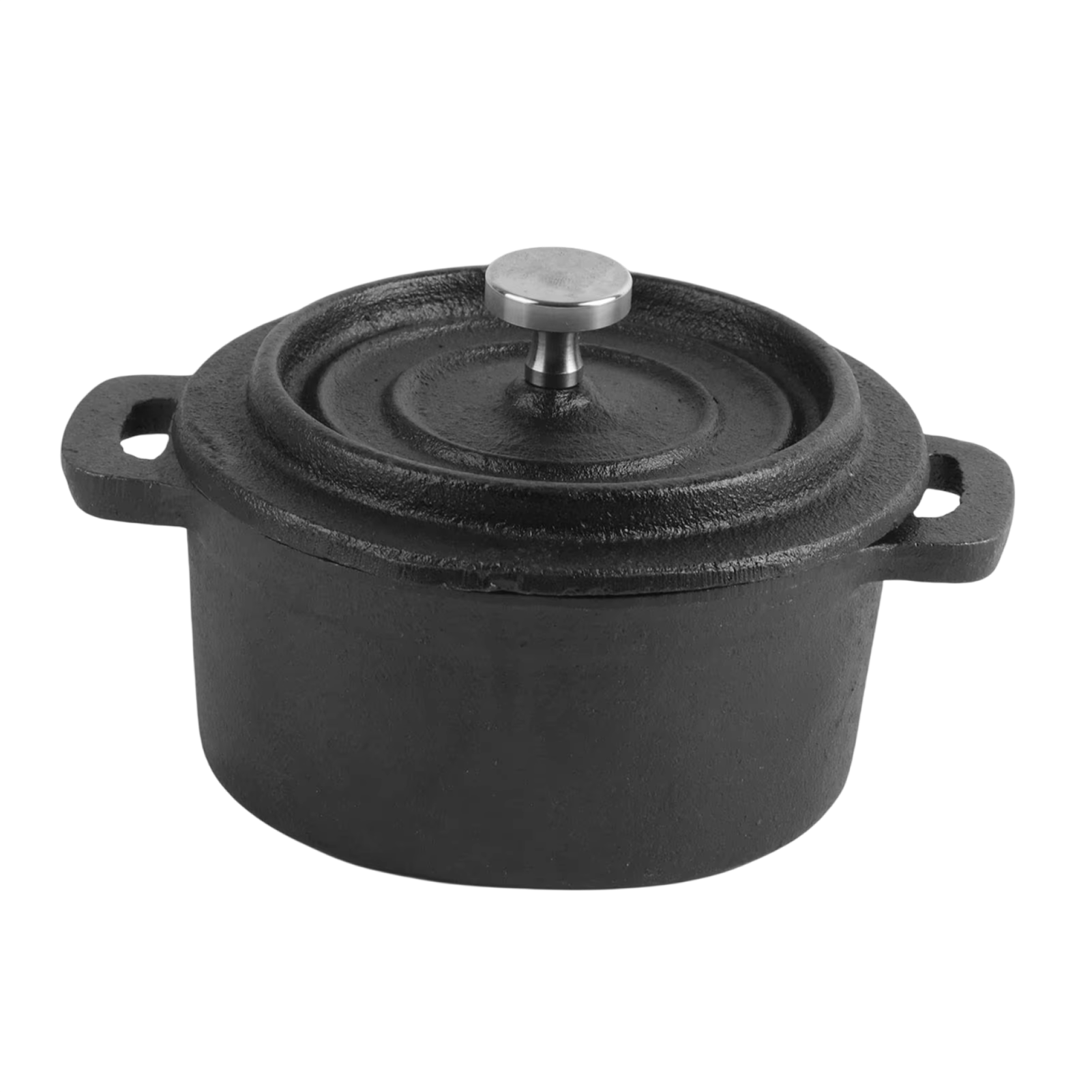 OviLuxin Mini Dutch Oven 10.8oz Cast Iron Individual Cocotte with Tight-Lid and Induction Base