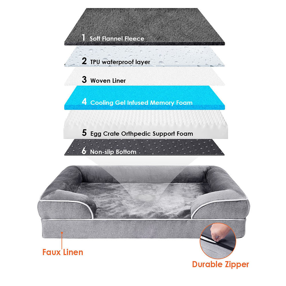 PawComfi Orthopedic Memory Foam Bed for Dogs