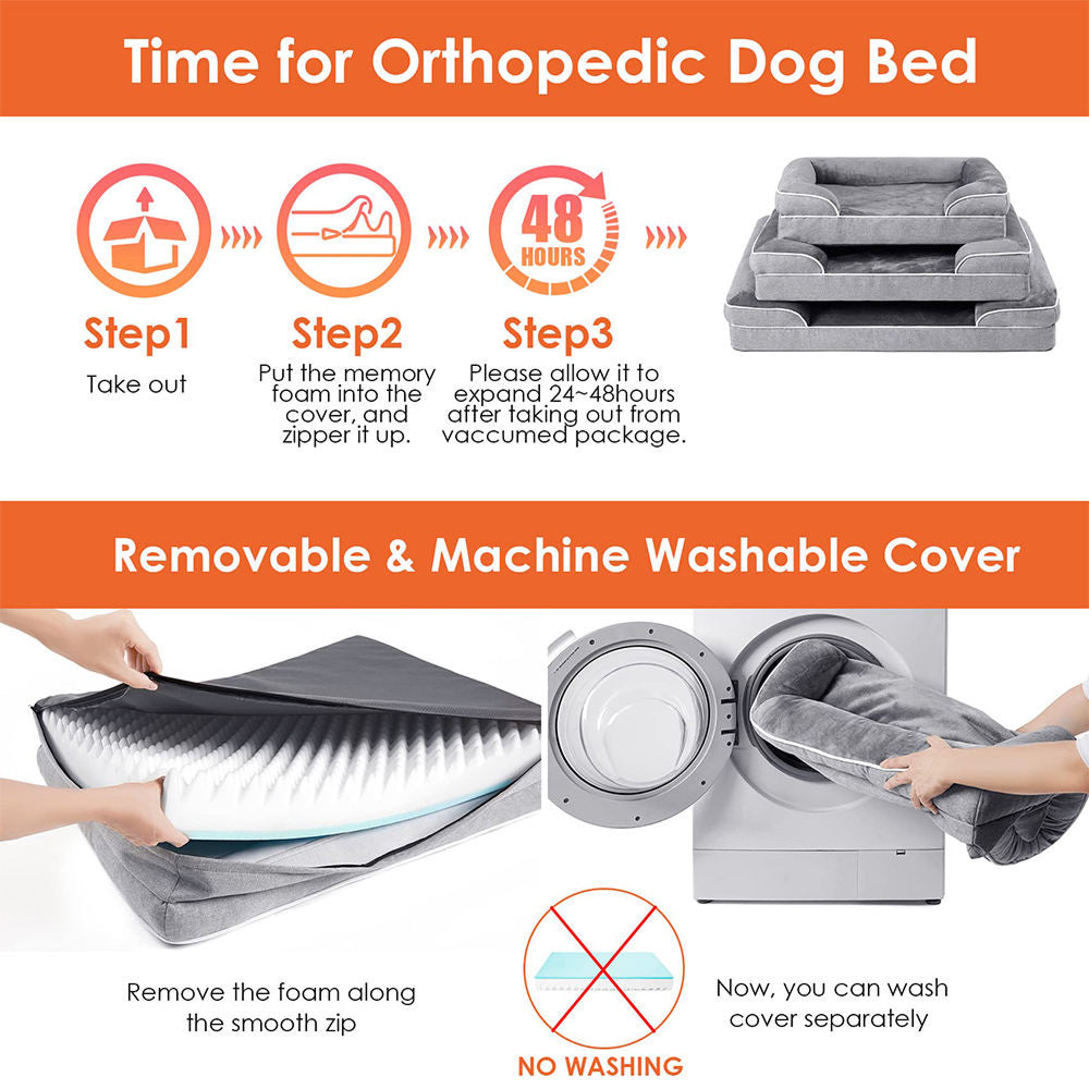 PawComfi Orthopedic Memory Foam Bed for Dogs