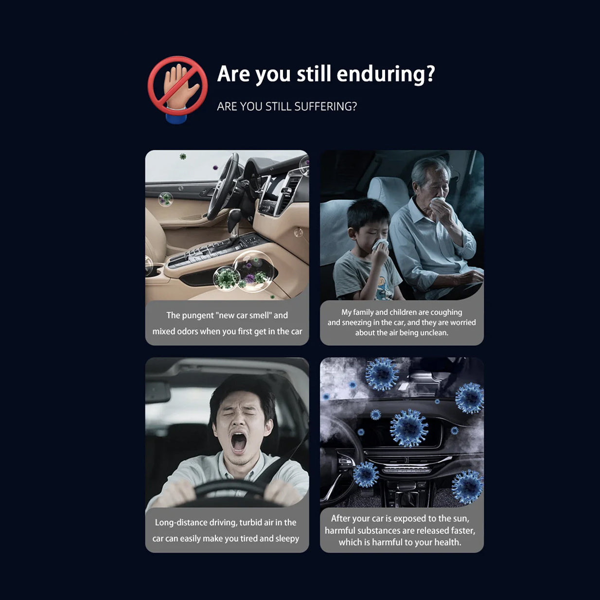PestyEco Car Air Purifier 105°C Thermal Formaldehyde Removal MIJIA Negative Ion