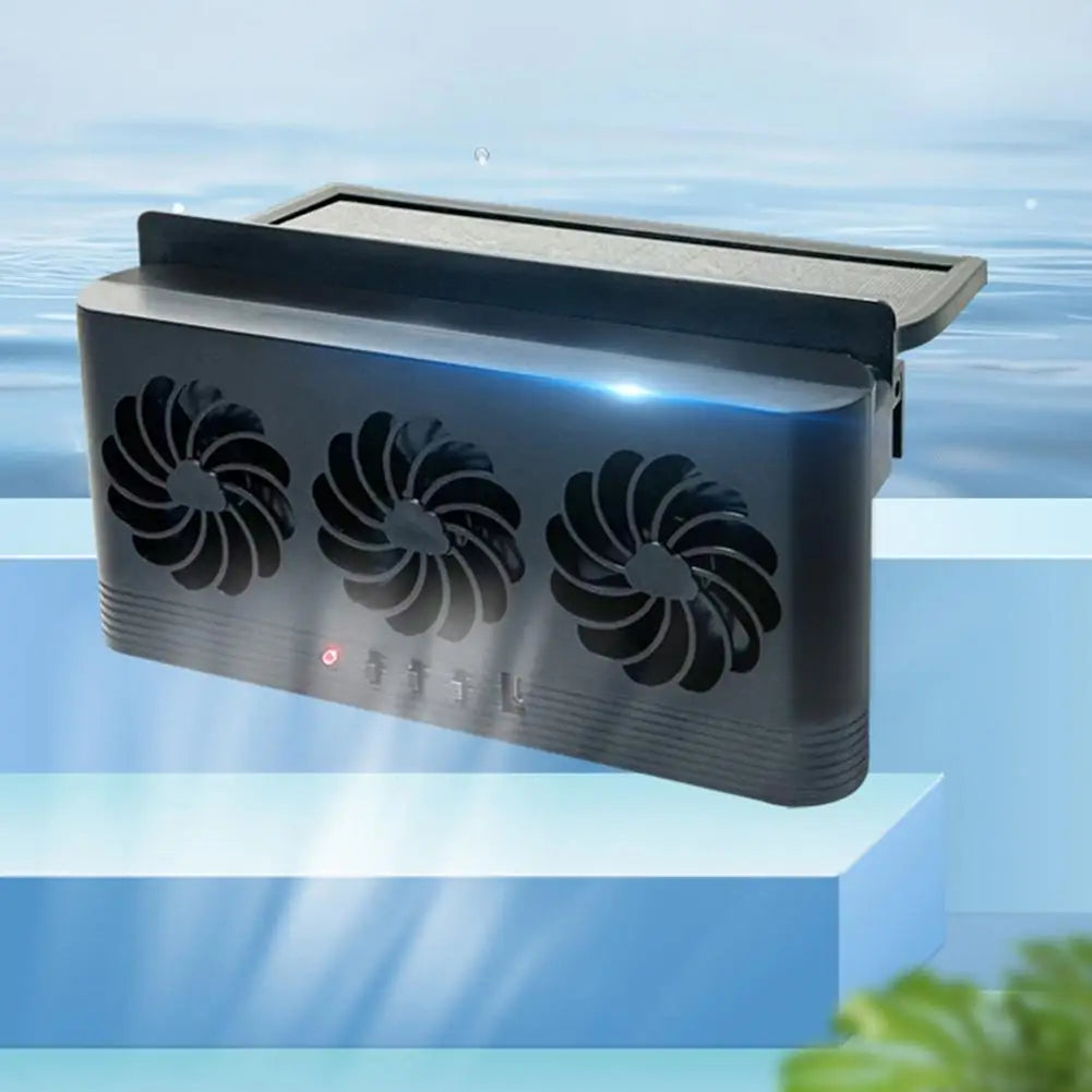 PiepelMos Triple Solar Car Fan Ventilation System