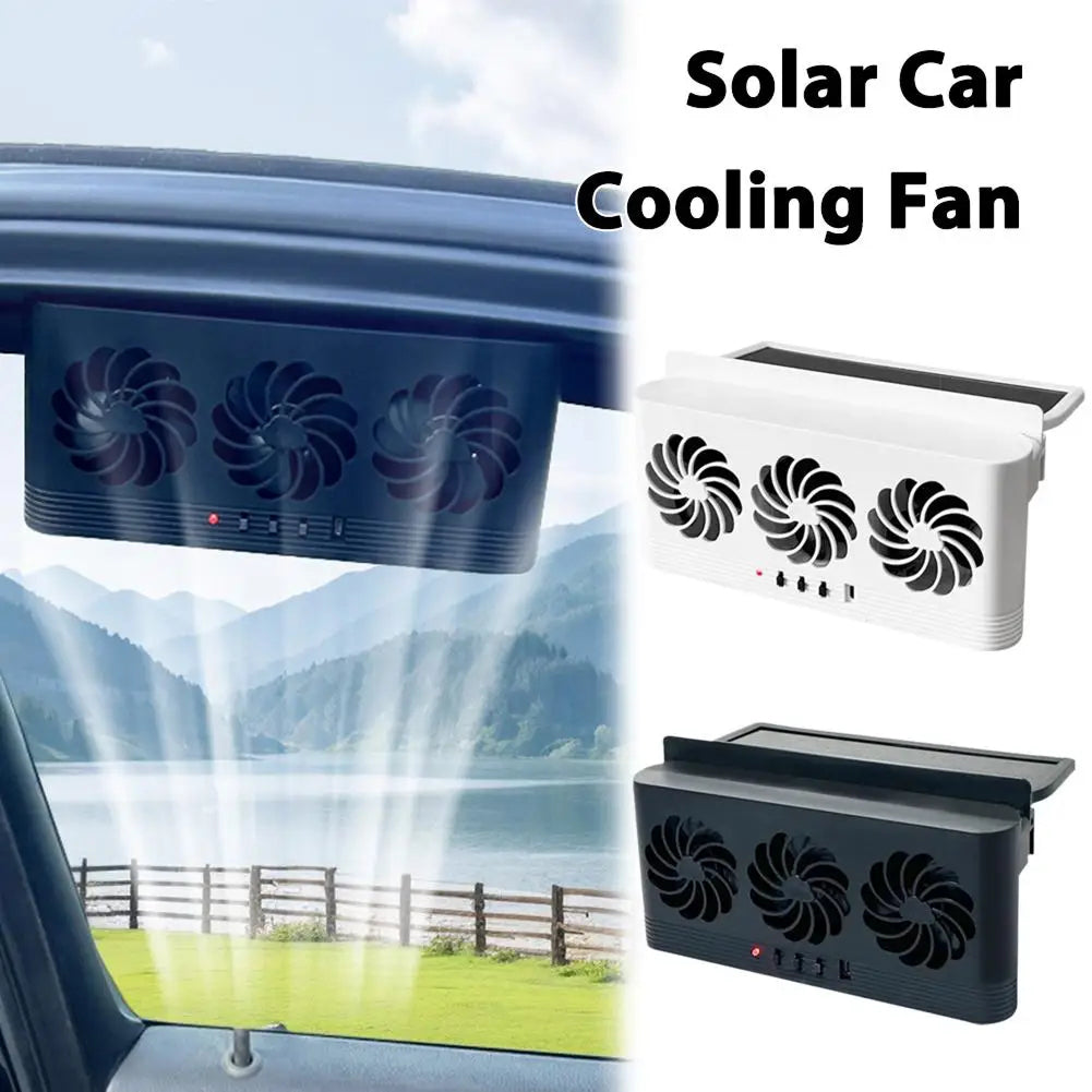 PiepelMos Triple Solar Car Fan Ventilation System