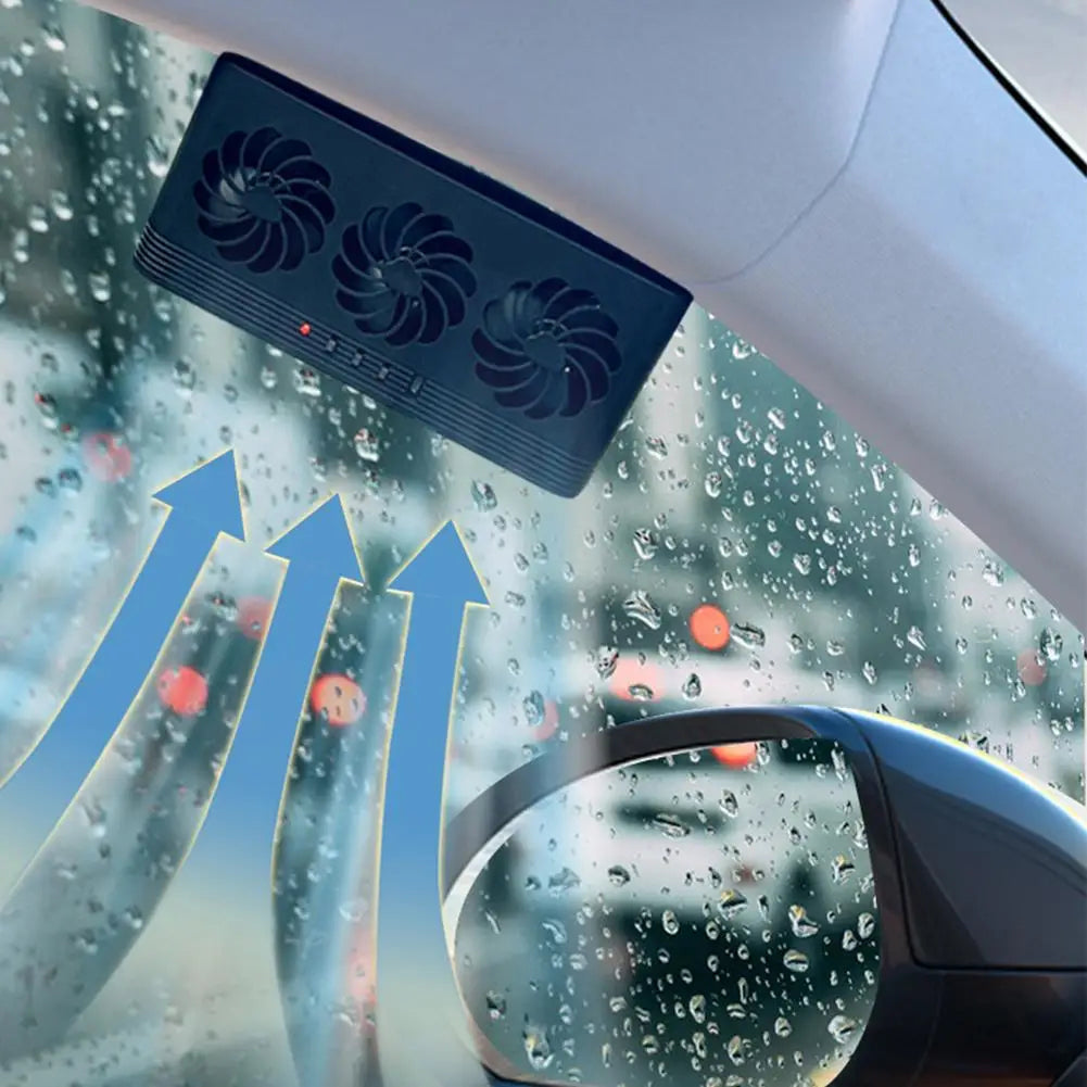 PiepelMos Triple Solar Car Fan Ventilation System