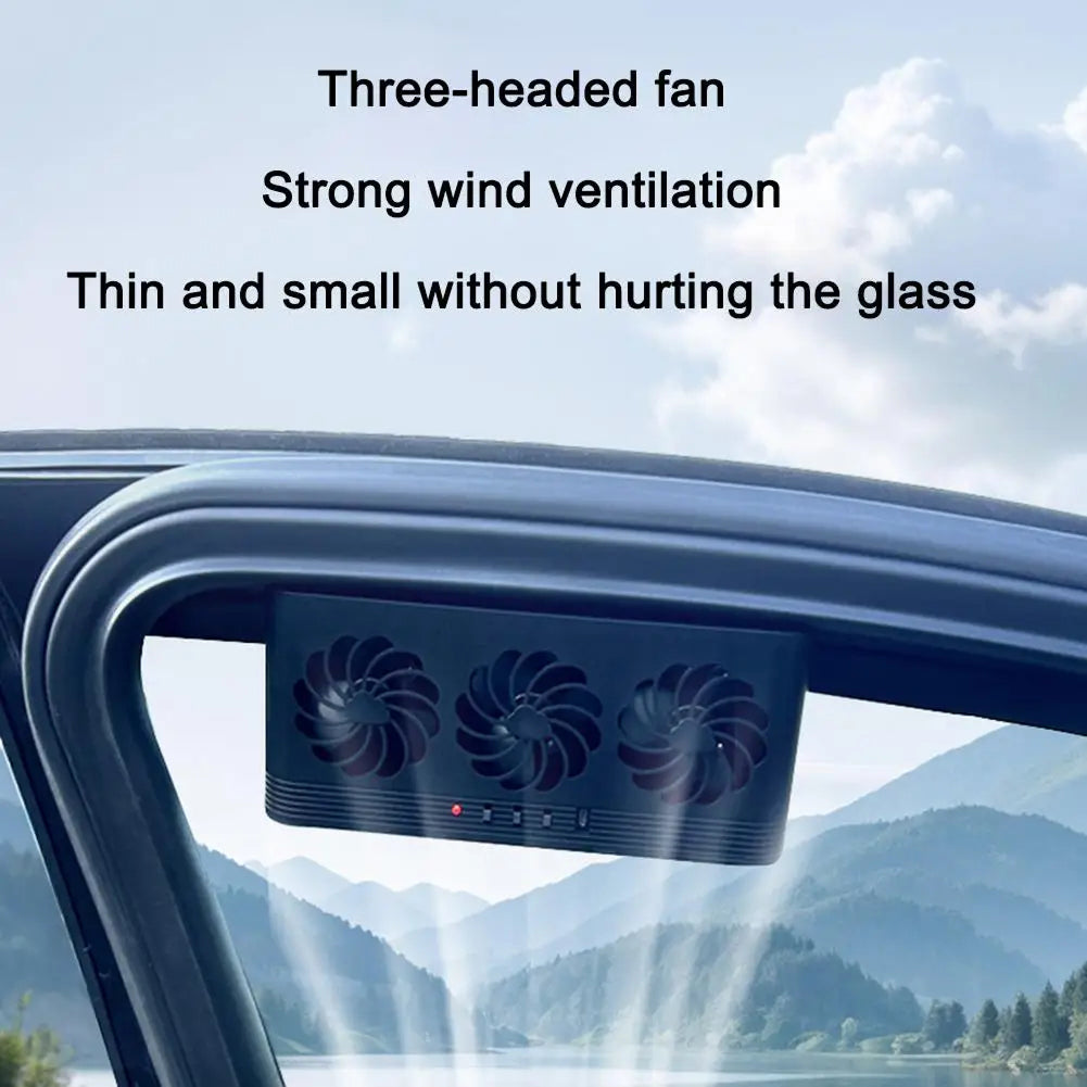 PiepelMos Triple Solar Car Fan Ventilation System