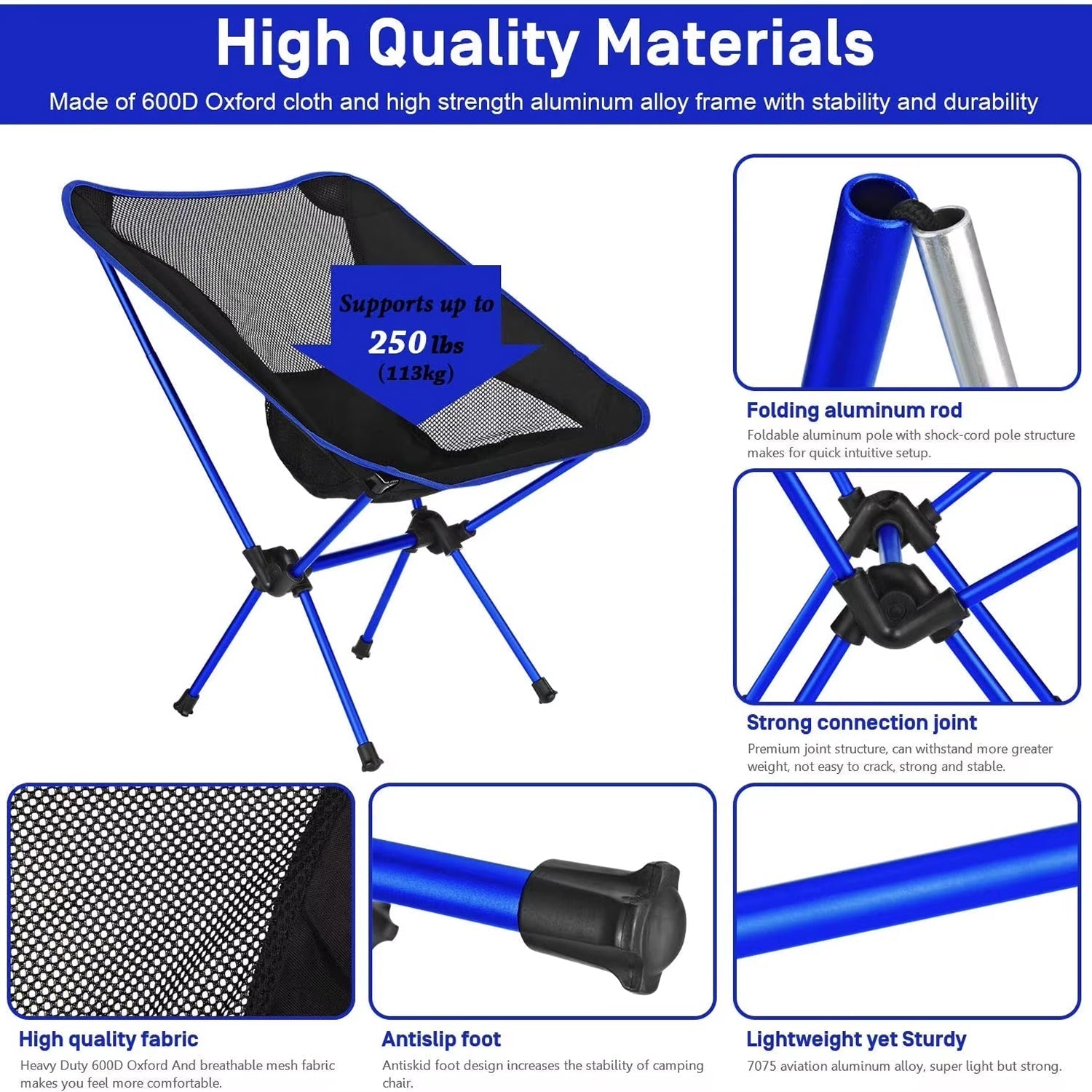 PikoOuta Ultralight 2lb Portable Camping Chair for Backpacking