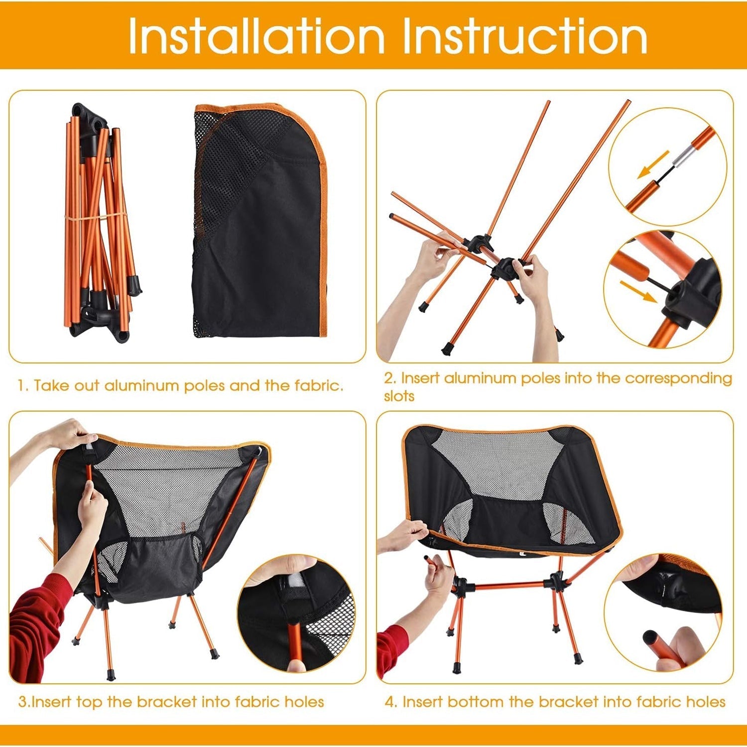 PikoOuta Ultralight 2lb Portable Camping Chair for Backpacking