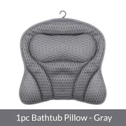 PilivKaxi Ergonomic Bath Pillow with Strong Suction Cups