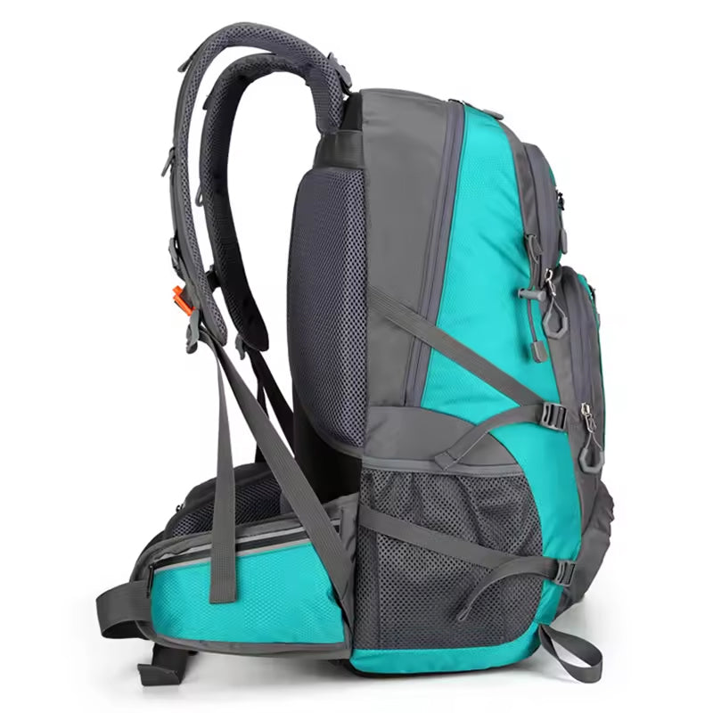 PionNomad 50L Hiking Backpack with Shoe Compartment Waterproof Nylon 15.6" Laptop Bag