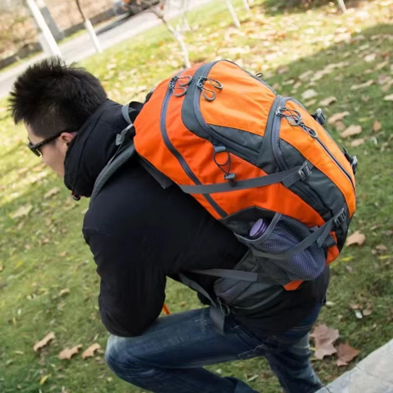 PionNomad 50L Hiking Backpack with Shoe Compartment Waterproof Nylon 15.6" Laptop Bag