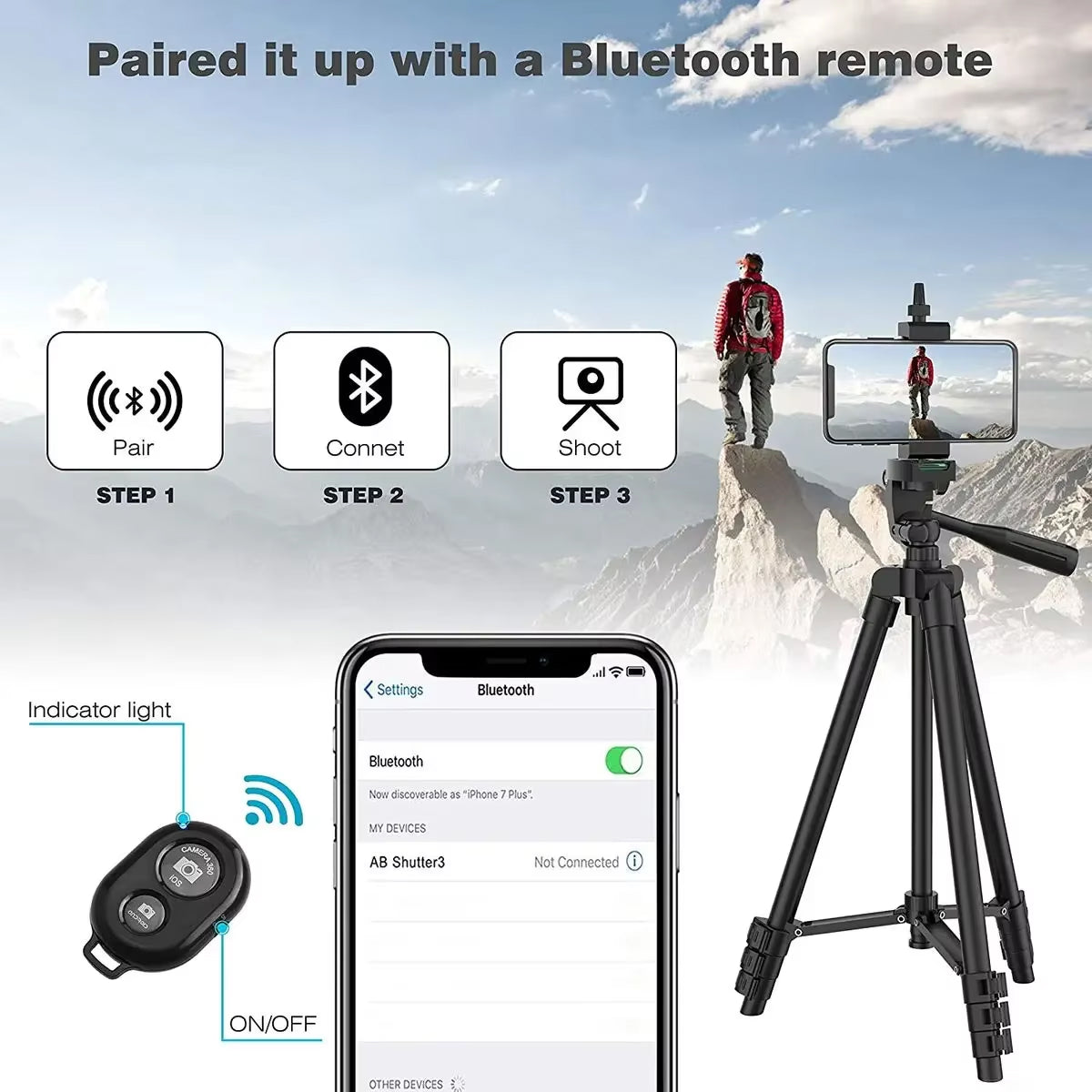 PivotVesa Professional Aluminum Phone Tripod with Bluetooth Remote, Universal Compatibility and 360° Versatile Mounting