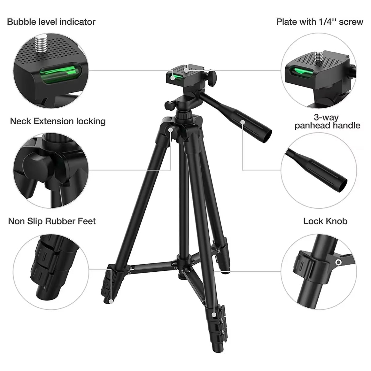 PivotVesa Professional Aluminum Phone Tripod with Bluetooth Remote, Universal Compatibility and 360° Versatile Mounting