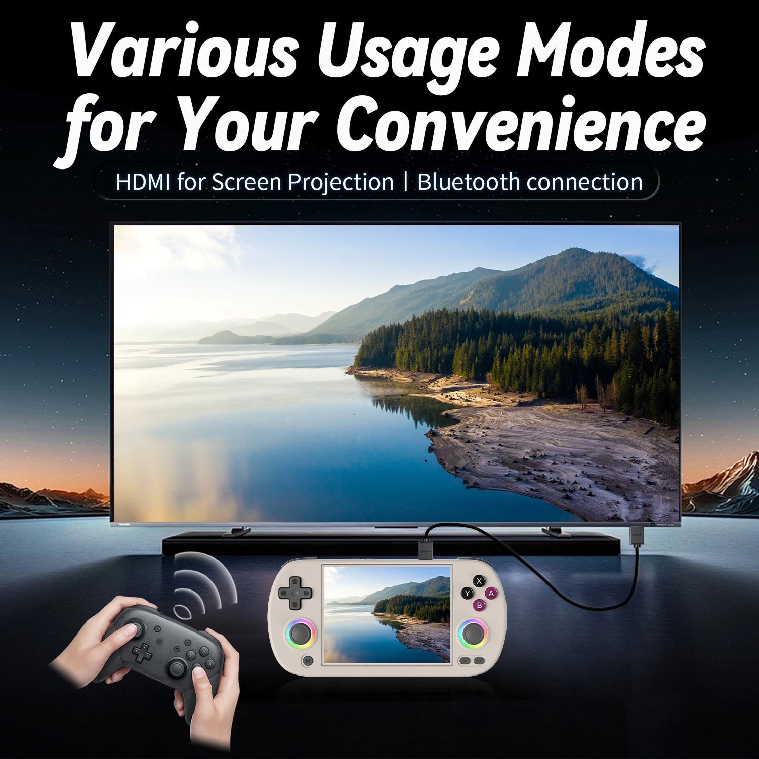 PixMatka Retro Handheld Game Console - 4-Inch IPS Display
