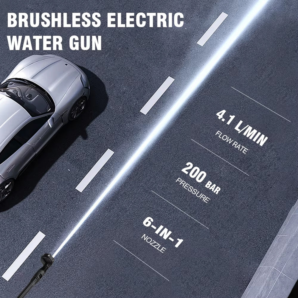 PixWashi Battery Pressure Washer 200 BAR 3500W Brushless 15000mAh Cordless Power