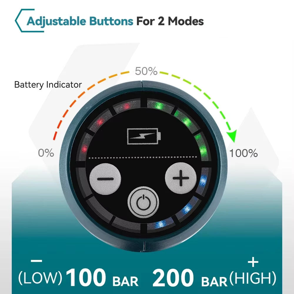 PixWashi Battery Pressure Washer 200 BAR 3500W Brushless 15000mAh Cordless Power