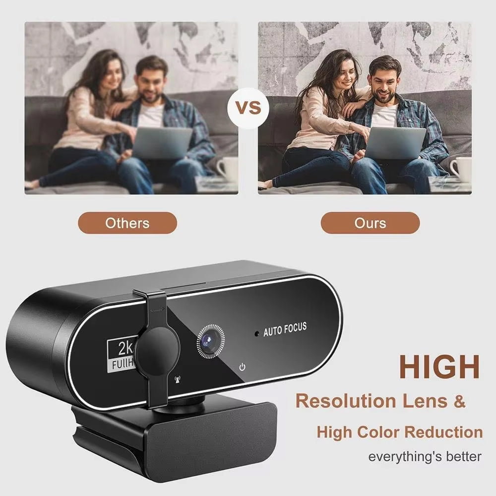 PixeSync 4K Streaming Webcam 3840x2160 Ultra HD Autofocus with Noise-Reducing Mic