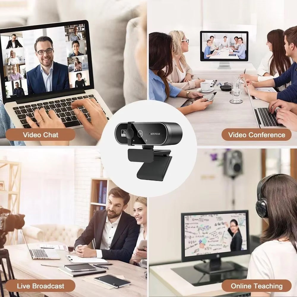 PixeSync 4K Streaming Webcam 3840x2160 Ultra HD Autofocus with Noise-Reducing Mic