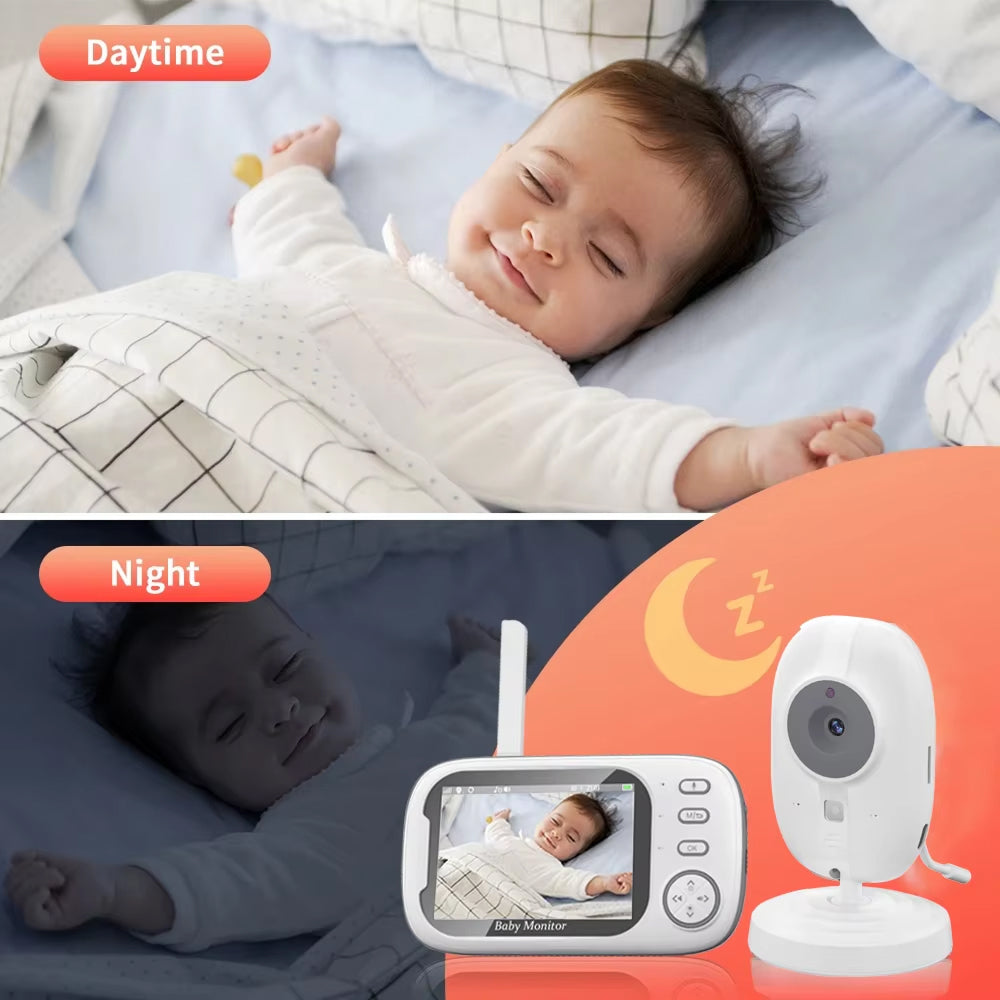 PoiseFin Hack-Proof Baby Monitor with Night Vision & Temperature Alert
