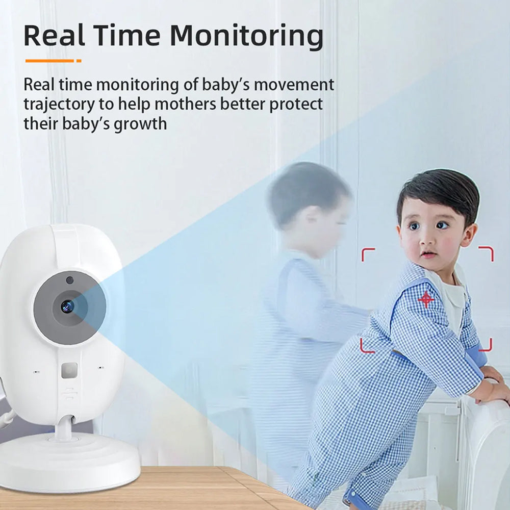 PoiseFin Hack-Proof Baby Monitor with Night Vision & Temperature Alert
