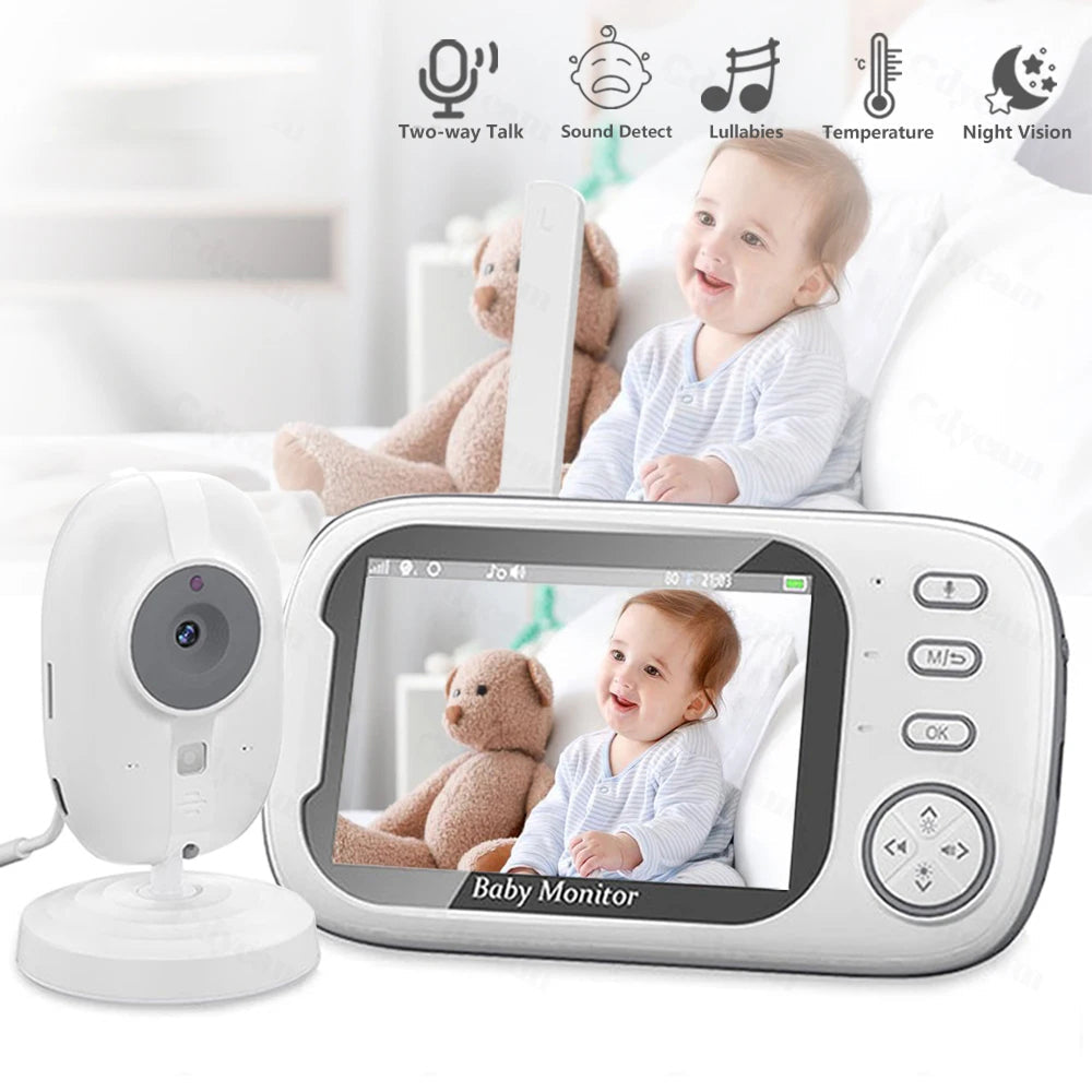 PoiseFin Hack-Proof Baby Monitor with Night Vision & Temperature Alert