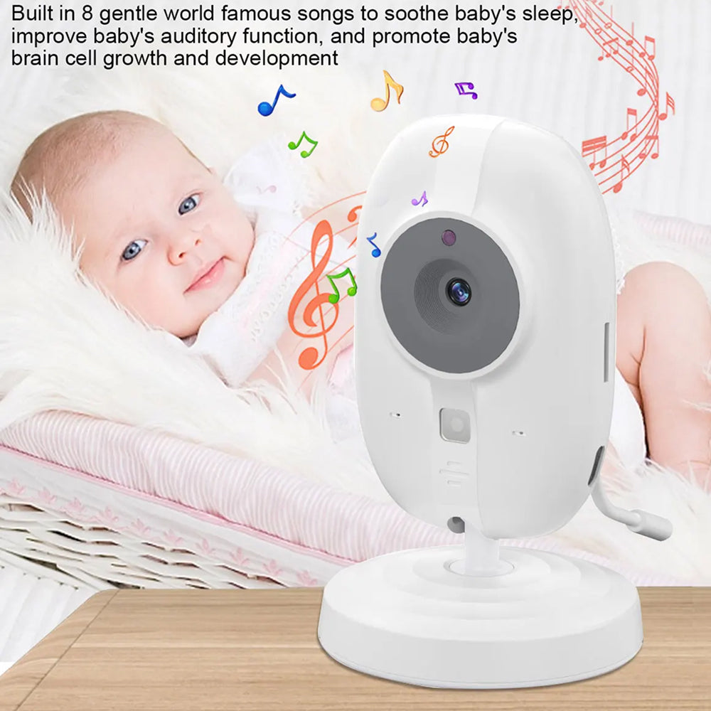 PoiseFin Hack-Proof Baby Monitor with Night Vision & Temperature Alert