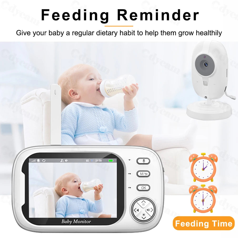 PoiseFin Hack-Proof Baby Monitor with Night Vision & Temperature Alert