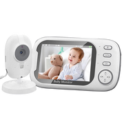 PoiseFin Hack-Proof Baby Monitor with Night Vision & Temperature Alert