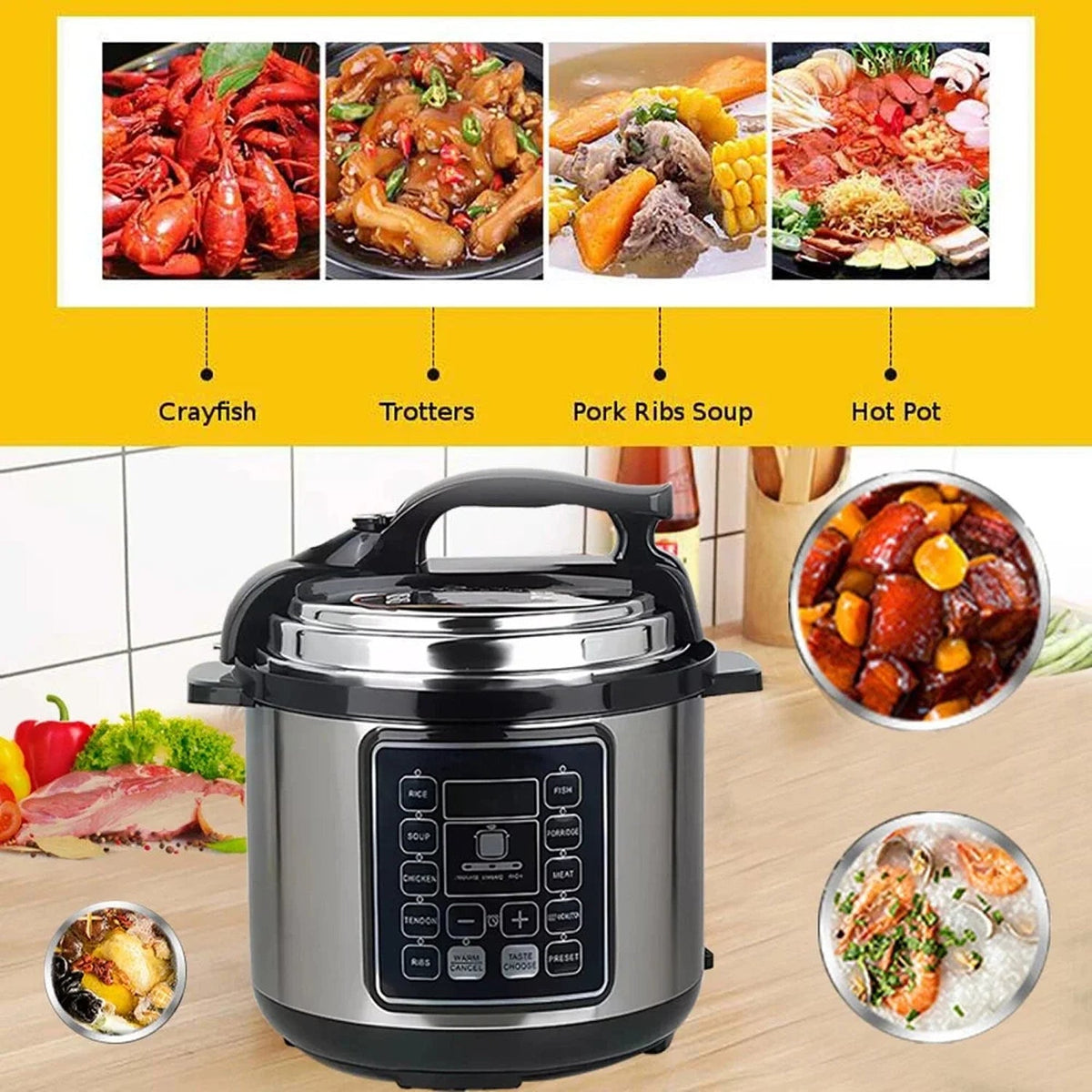 PresCooki 6L 5-in-1 Electric Pressure Cooker