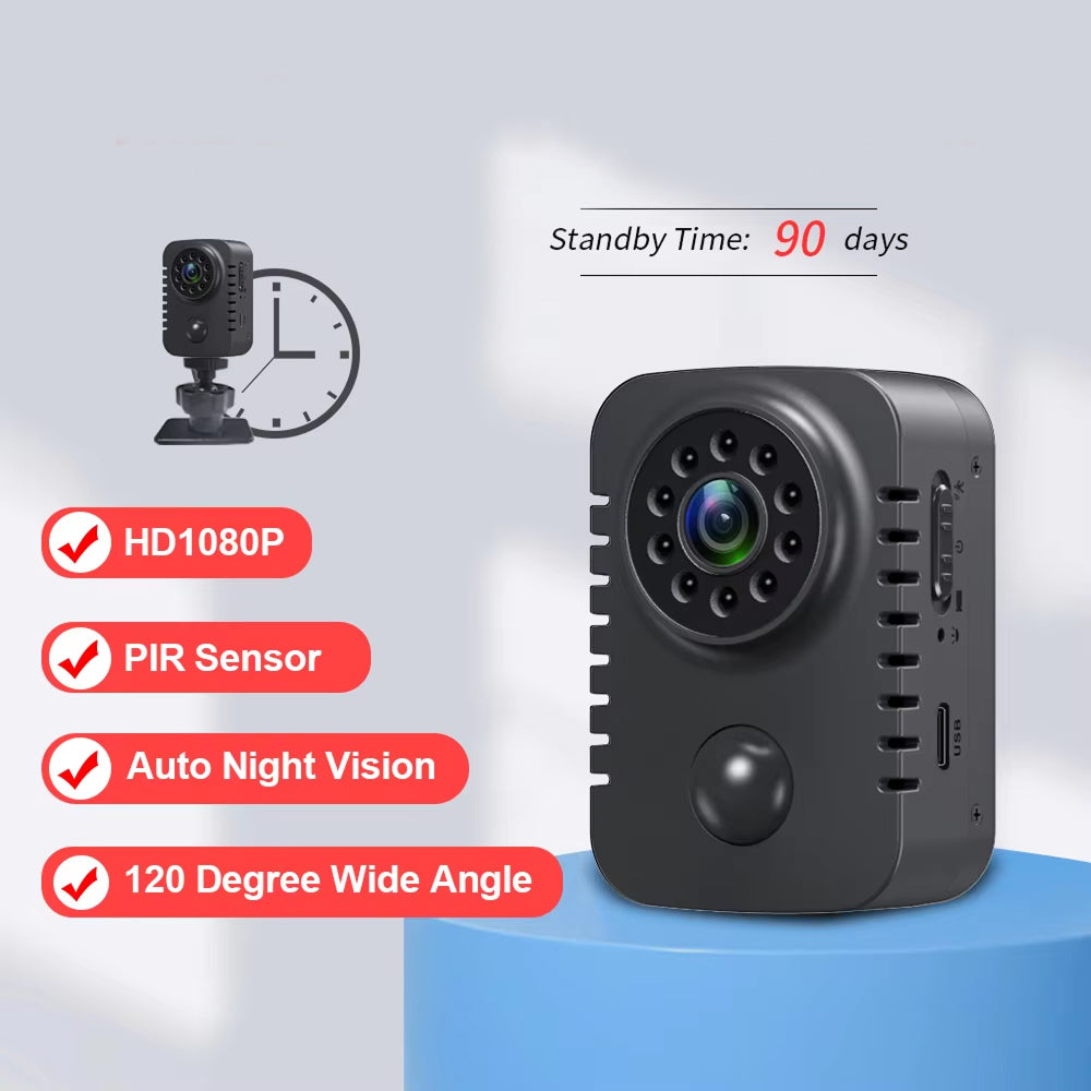 ProvixCam 1080P HD Professional Body Camera with 90-Day PIR Standby, Automatic Night Vision and 360° Rotating Mount
