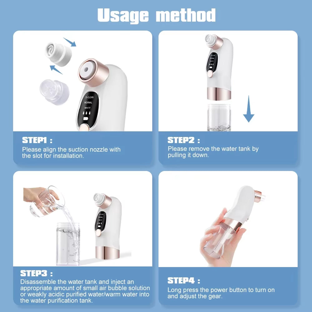 Professional Blackhead Remover Pore Vacuum with Small Bubble Technology