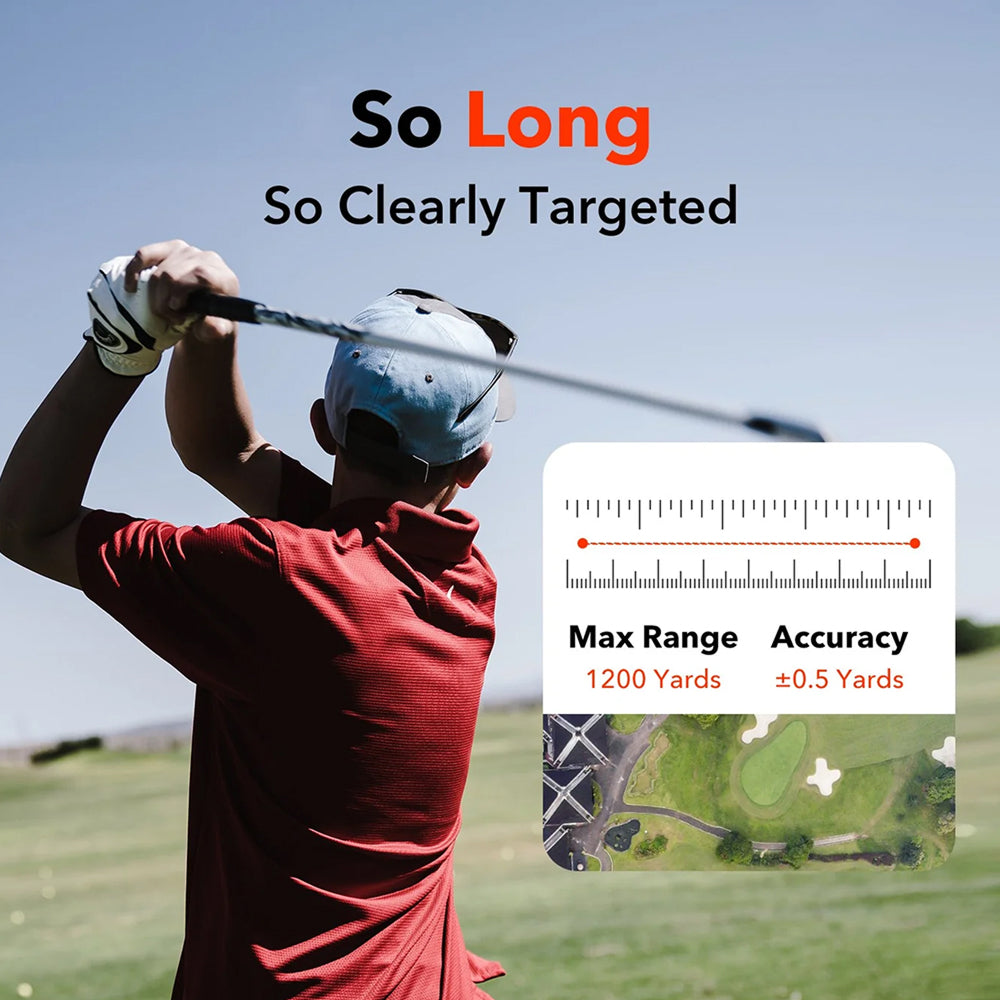RafiKivix 7x Golf Rangefinder with Slope Switch and Magnetic Clip