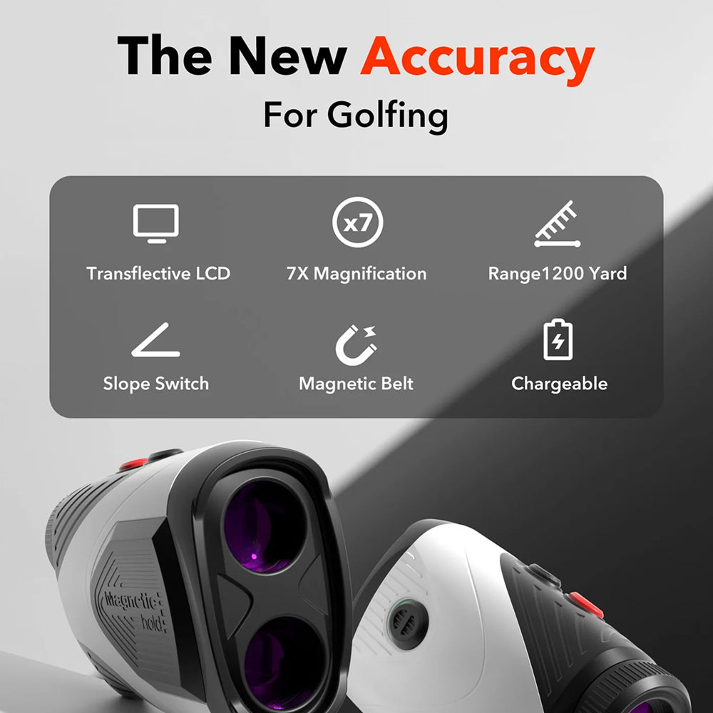 RafiKivix 7x Golf Rangefinder with Slope Switch and Magnetic Clip