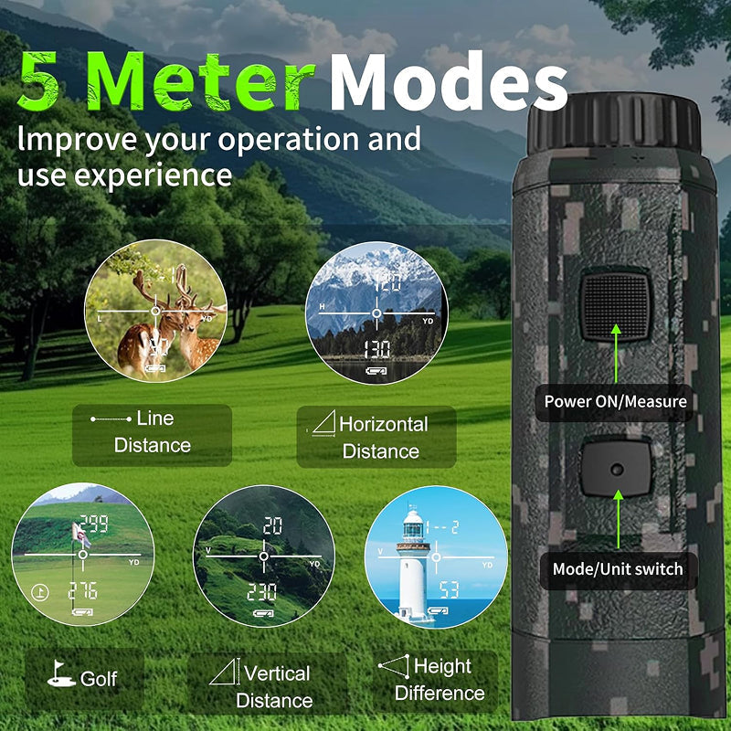 ScoWildy Hunting Rangefinder 1000m with Slope Compensation & Flagpole Lock