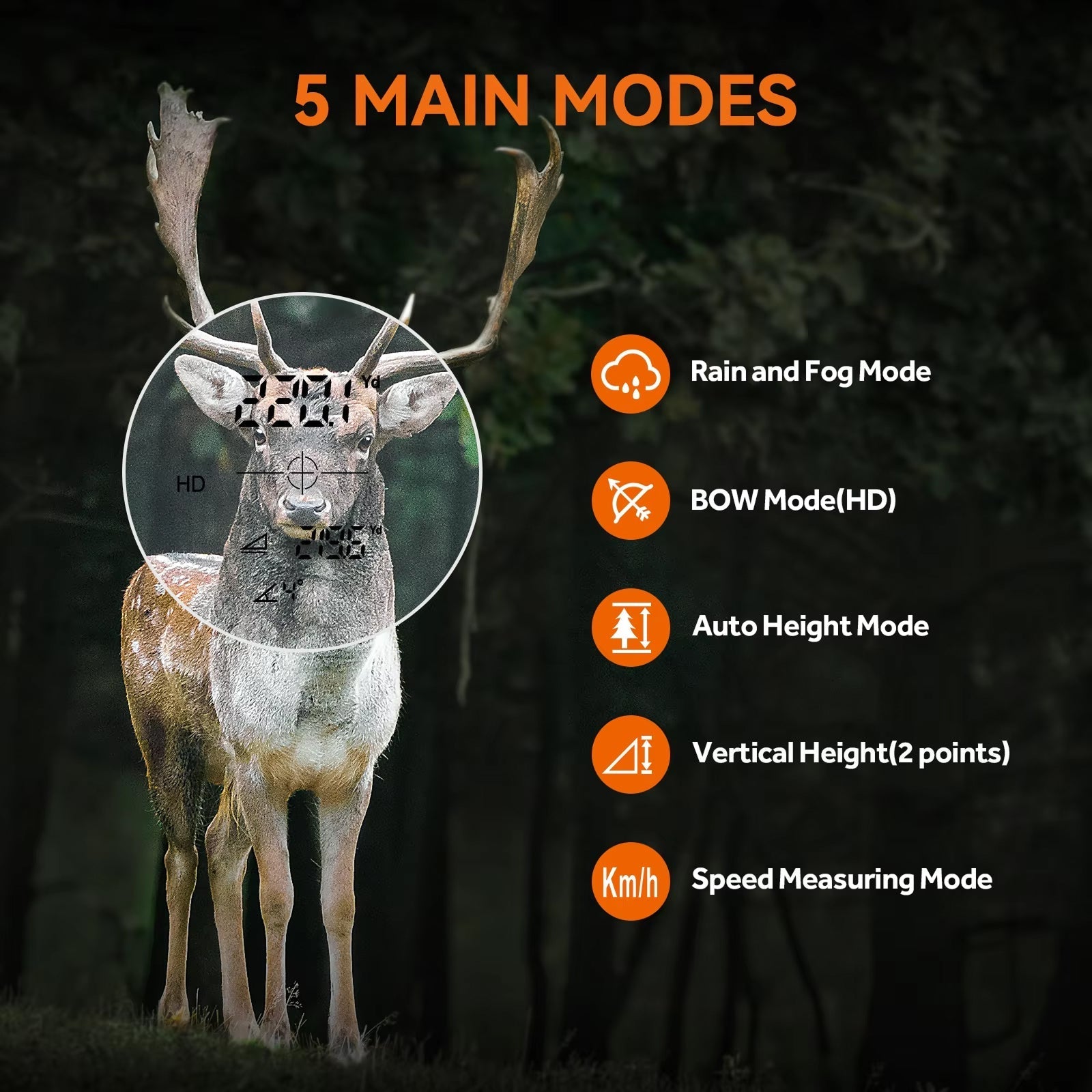 RangeVici Laser Hunting Rangefinder 656Yd with BOW Mode