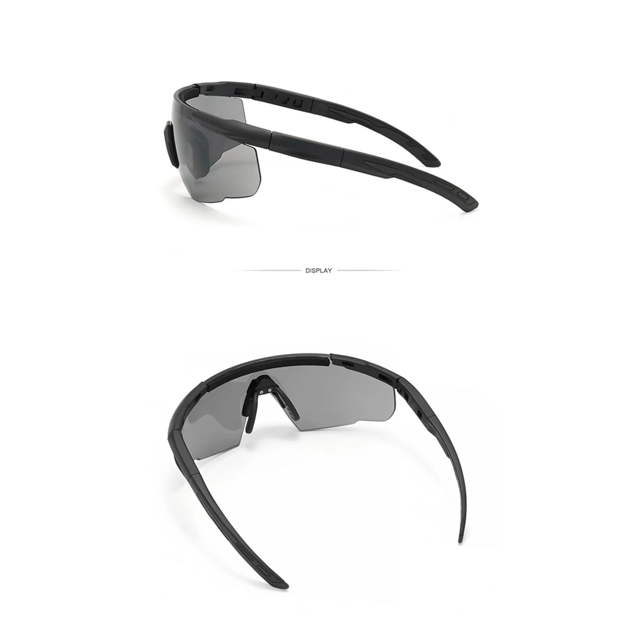RangeVizi Tactical Shooting Glasses with 2.4mm Explosion-Proof Interchangeable Lenses and UV400 TR90 Frame