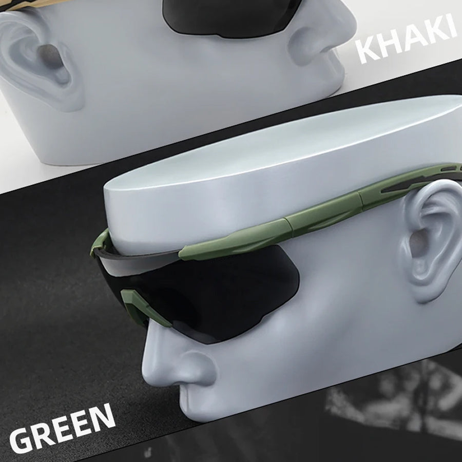 RangeVizi Tactical Shooting Glasses with 2.4mm Explosion-Proof Interchangeable Lenses and UV400 TR90 Frame