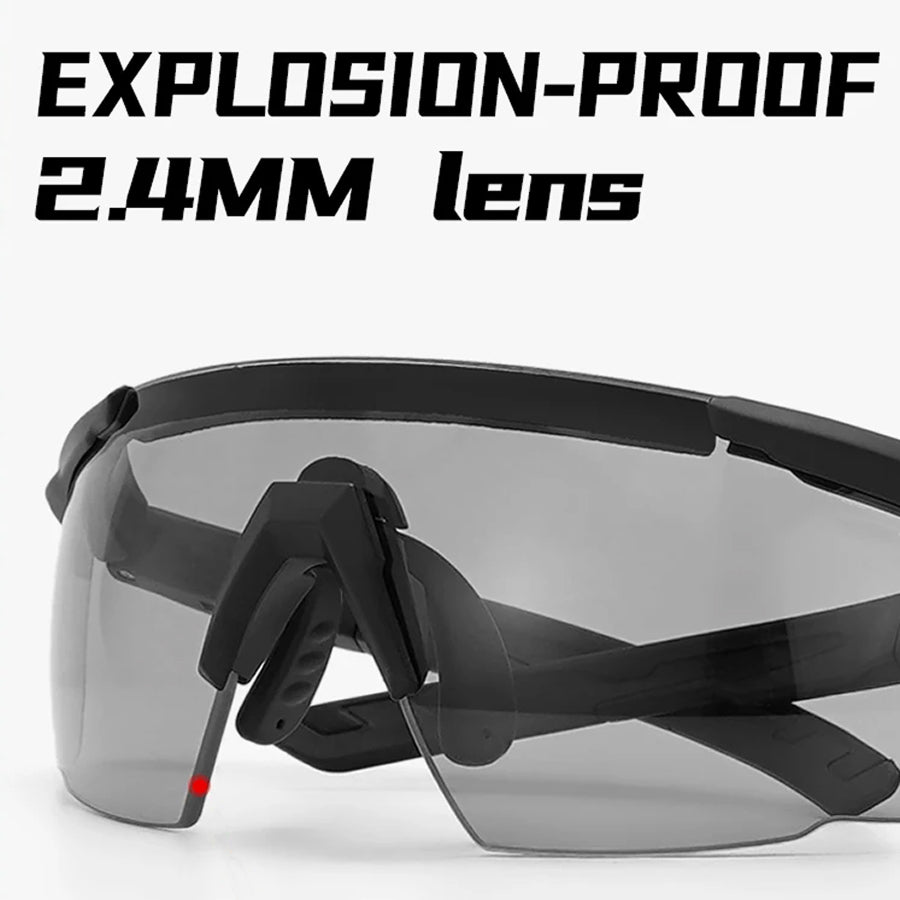 RangeVizi Tactical Shooting Glasses with 2.4mm Explosion-Proof Interchangeable Lenses and UV400 TR90 Frame