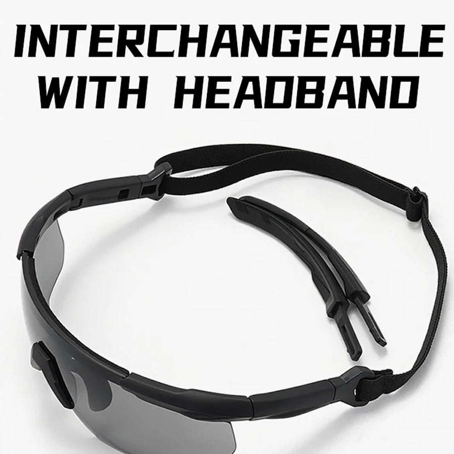 RangeVizi Tactical Shooting Glasses with 2.4mm Explosion-Proof Interchangeable Lenses and UV400 TR90 Frame