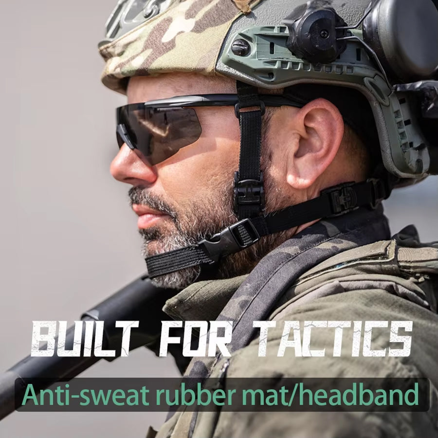RangeVizi Tactical Shooting Glasses with 2.4mm Explosion-Proof Interchangeable Lenses and UV400 TR90 Frame