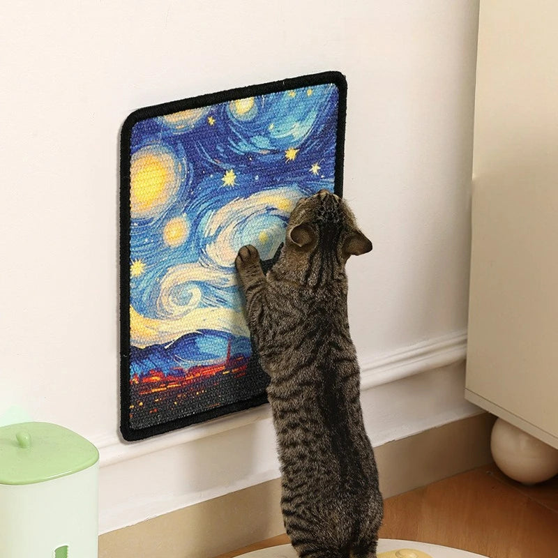 RenoBarg Artwork-Style Wall-Mounted Cat Scratcher