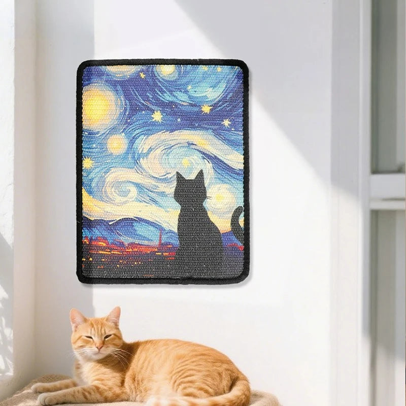 RenoBarg Artwork-Style Wall-Mounted Cat Scratcher