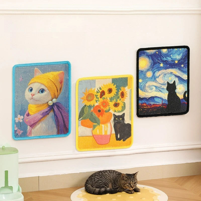 RenoBarg Artwork-Style Wall-Mounted Cat Scratcher