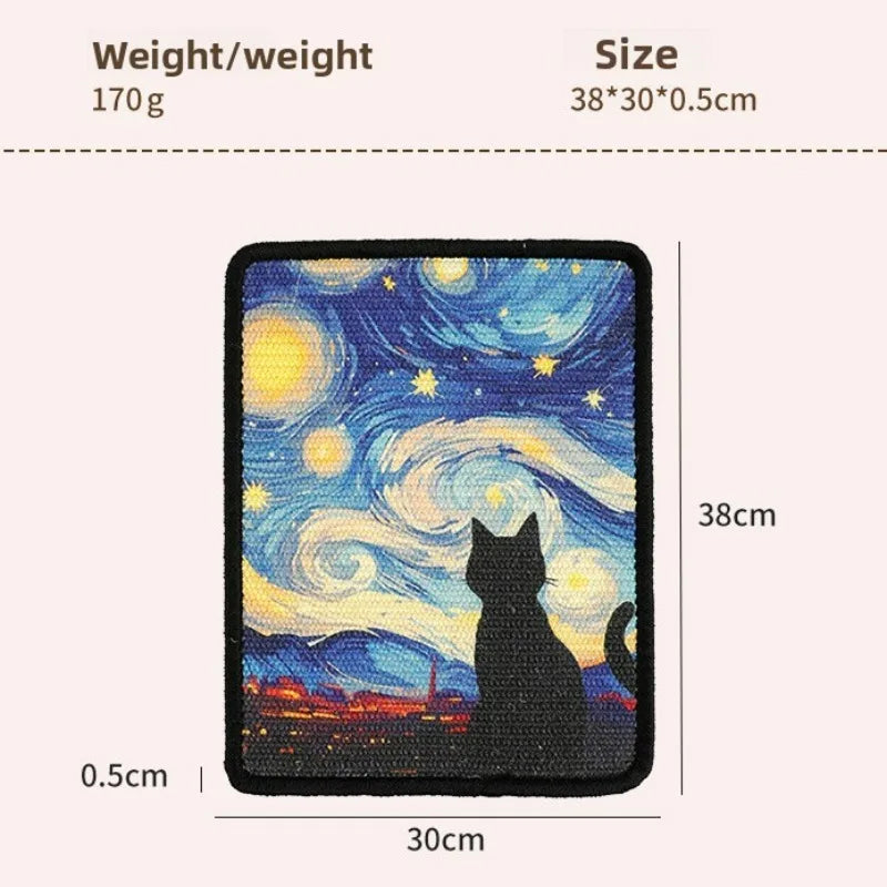 RenoBarg Artwork-Style Wall-Mounted Cat Scratcher