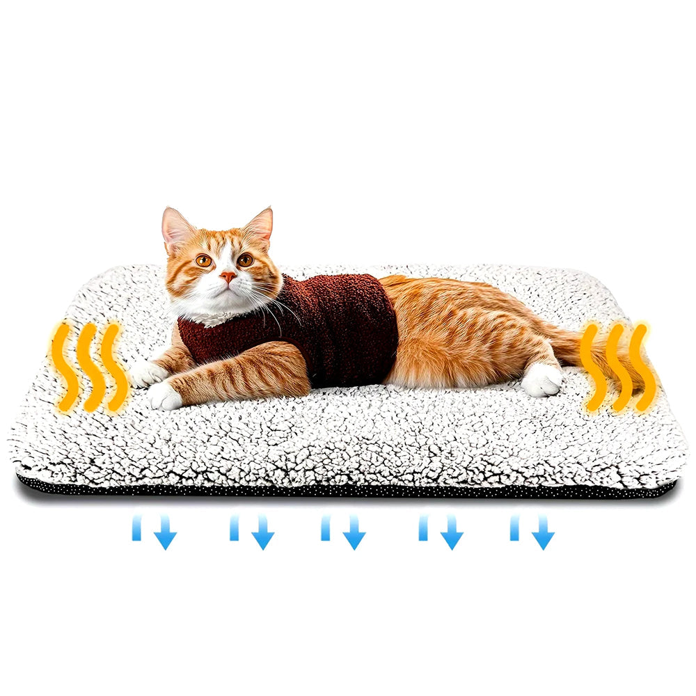 ResFopit Self-Heating Pet Mat - Cord-Free Warmth for Cats & Dogs