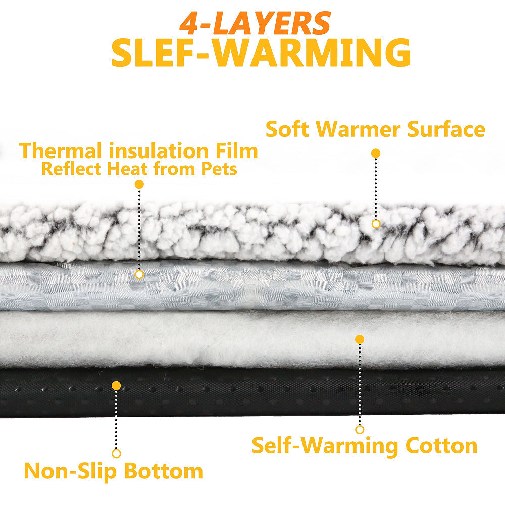 ResFopit Self-Heating Pet Mat - Cord-Free Warmth for Cats & Dogs