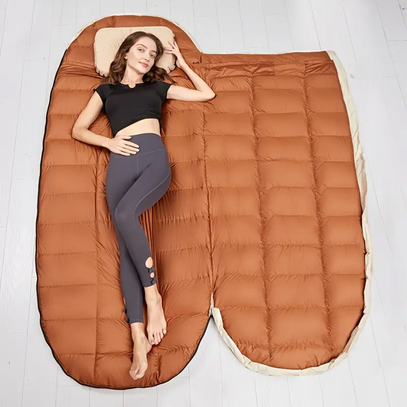 RestFosi Duck Down Sleeping Bag Extra-Wide 225x95cm Egg-Shaped Camping & Home