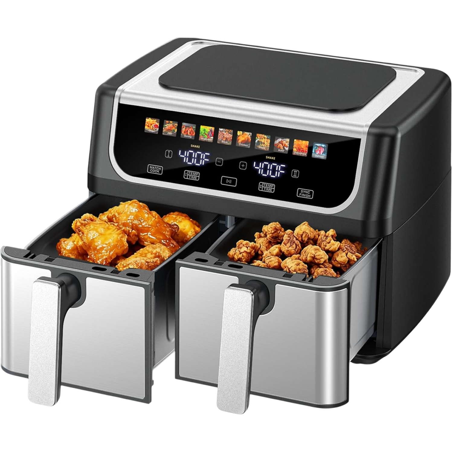 RoastyAir Dual Basket Air Fryer for Healthy Cooking