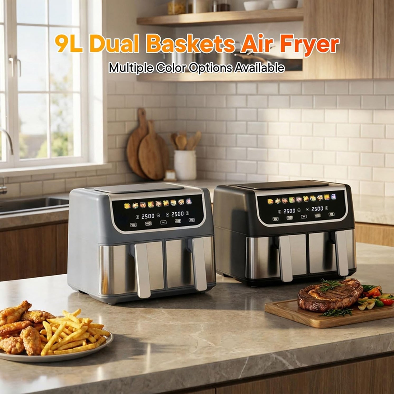 RoastyAir Dual Basket Air Fryer for Healthy Cooking