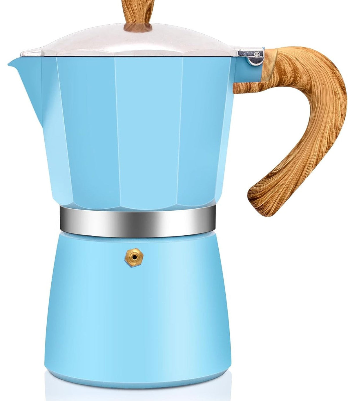 RostCafi Percolator Coffee Maker with Vintage Wooden Handle
