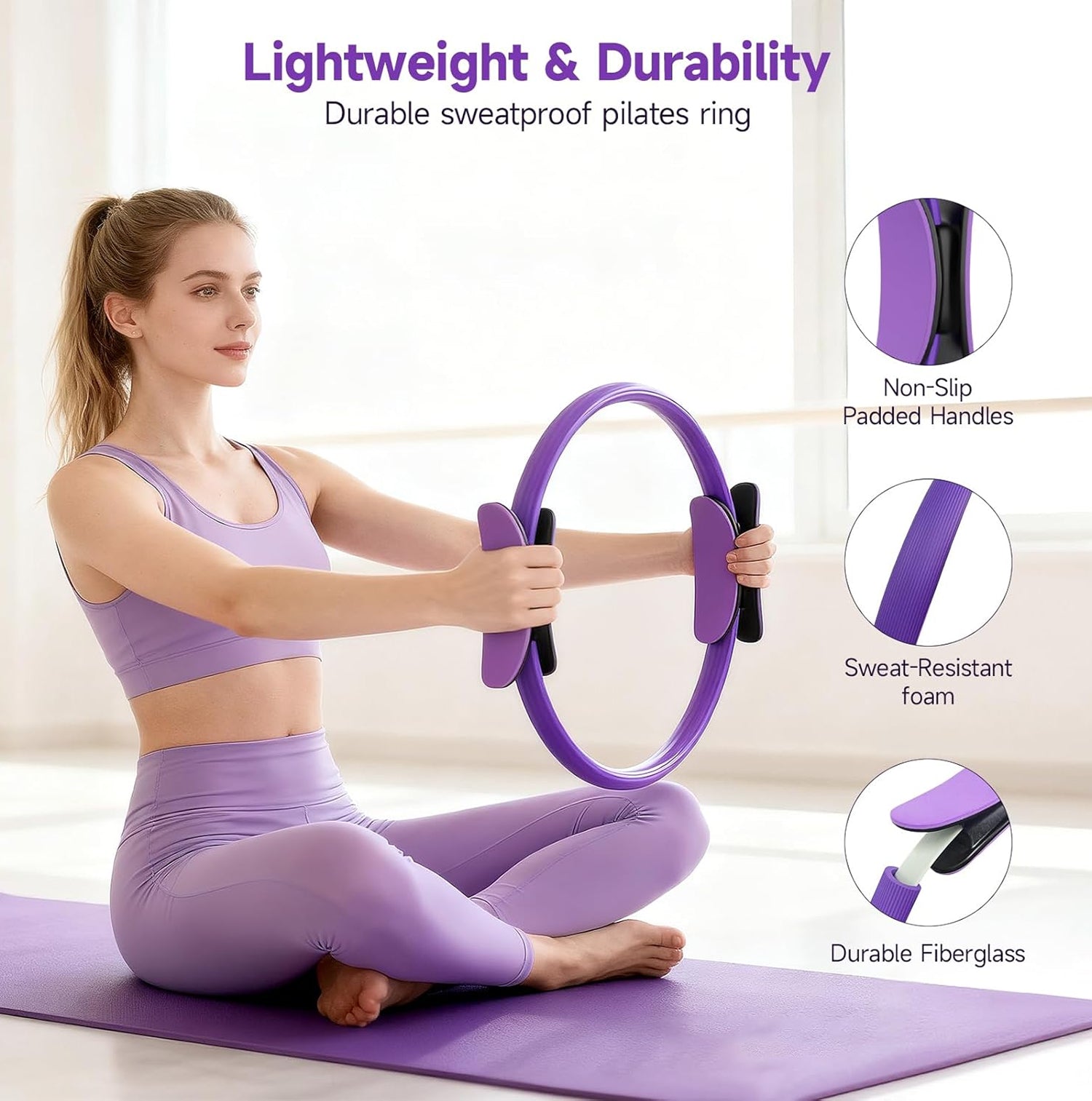 RuceSlap Professional Pilates Ring and Resistance Band Kit