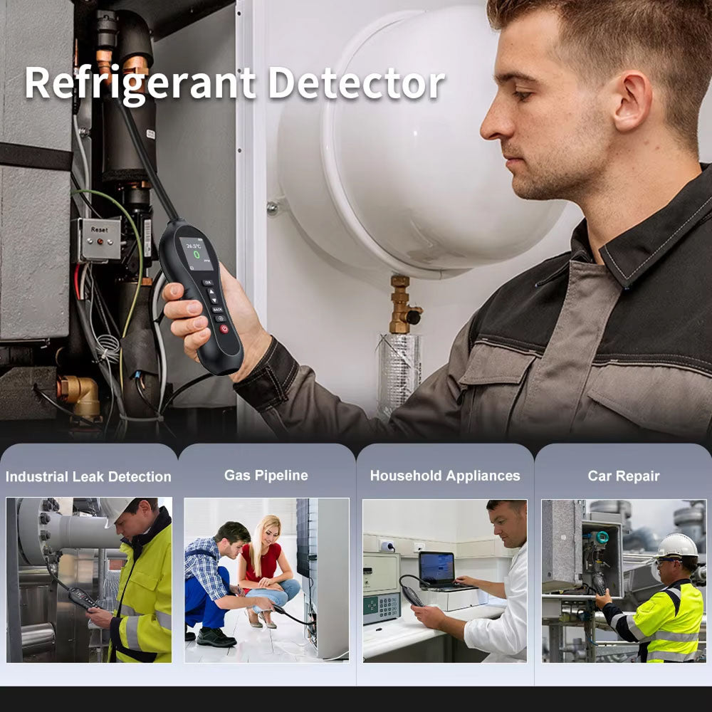 SafeNoil Refrigerant Leak Detector - 1 PPM Ultra-Precise HVAC Leak Detector with 250mm Flexible Probe